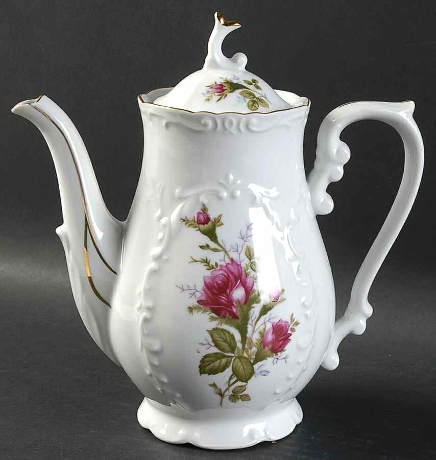 Moss Rose Coffee Pot & Lid by Japan-1