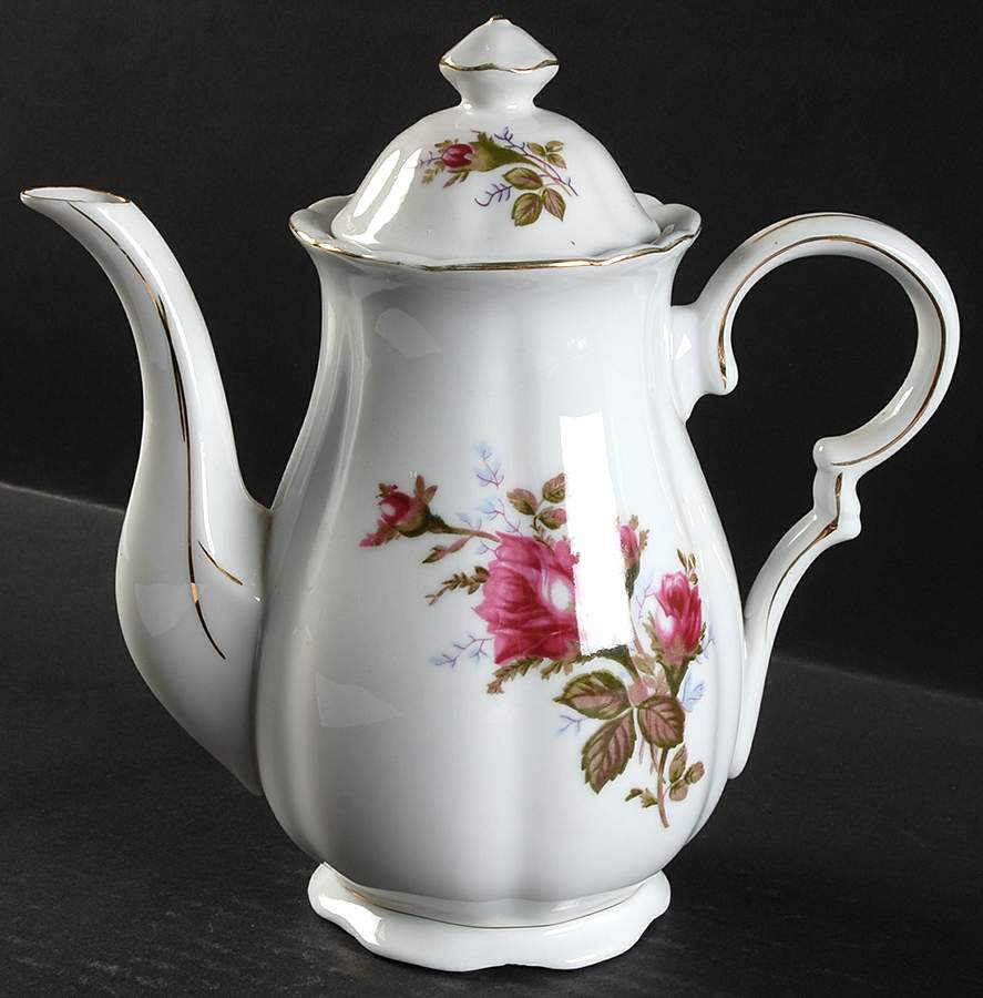 Moss Rose Coffee Pot & Lid by Japan-1