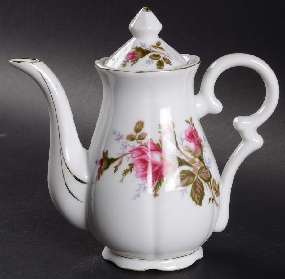 Moss Rose Mini Coffee Pot & Lid by Japan-1