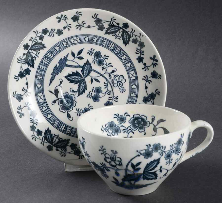 Nordic Blue Flat Cup & Saucer Set by Japan-1