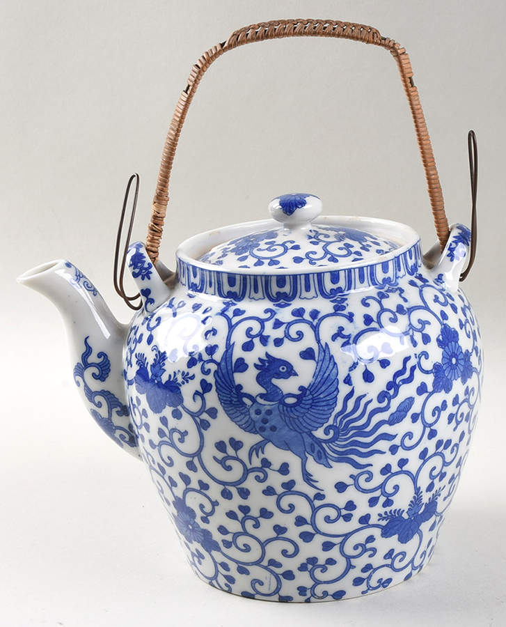 Phoenix Bird Teapot & Lid with Removable Top Handle by Japan-1