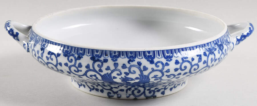 Phoenix Bird Round Vegetable No Lid by Japan-1