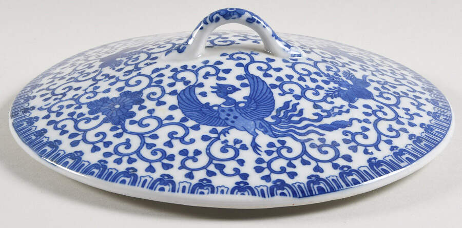 Phoenix Bird Lid for Round Vegetable by Japan-1