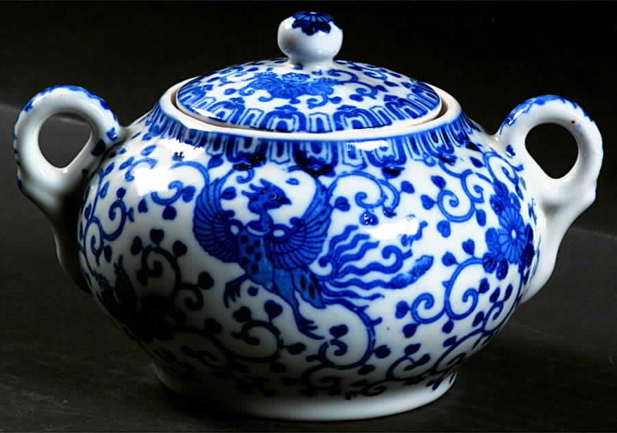 Phoenix Bird #20 Sugar Bowl & Lid by Japan-1