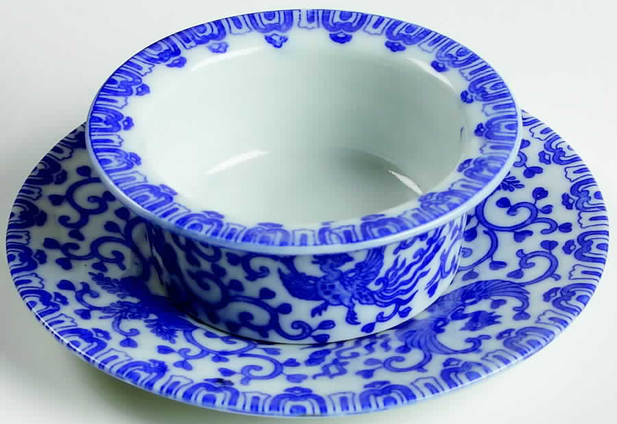 Phoenix Bird Ramekin & Saucer Set by Japan-1