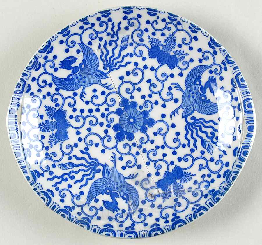 Phoenix Bird Child's Cake Plate by Japan-1