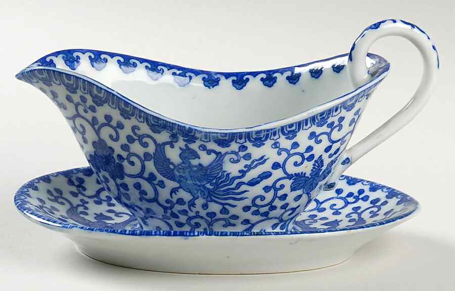Phoenix Bird #2 Gravy Boat & Underplate by Japan-1