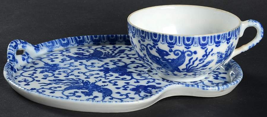 Phoenix Bird Tea & Toast Snack Plate & Cup Set by Japan-1