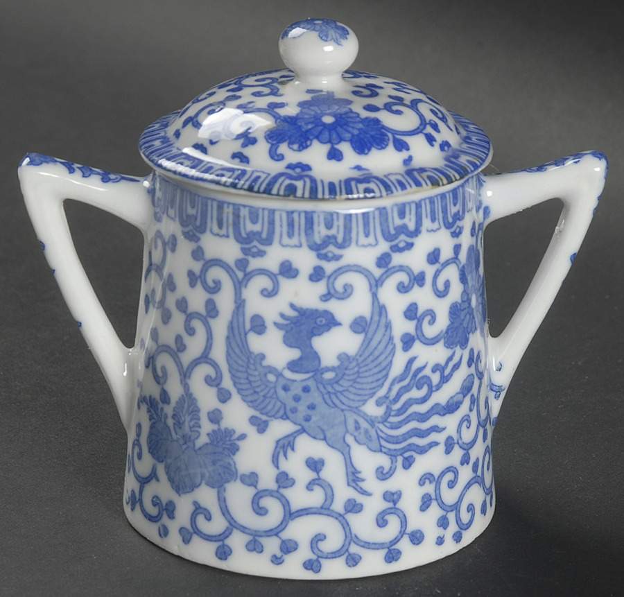 Phoenix Bird #10 Sugar Bowl & Lid by Japan-1