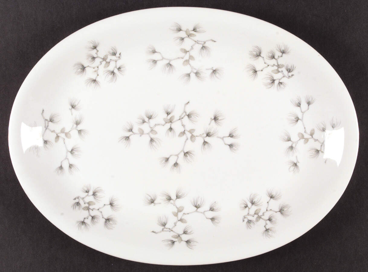 Pine 14" Oval Serving Platter by Japan-1