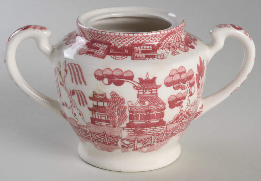 Pink Willow (Fine Quality) Sugar Bowl No Lid by Japan-1