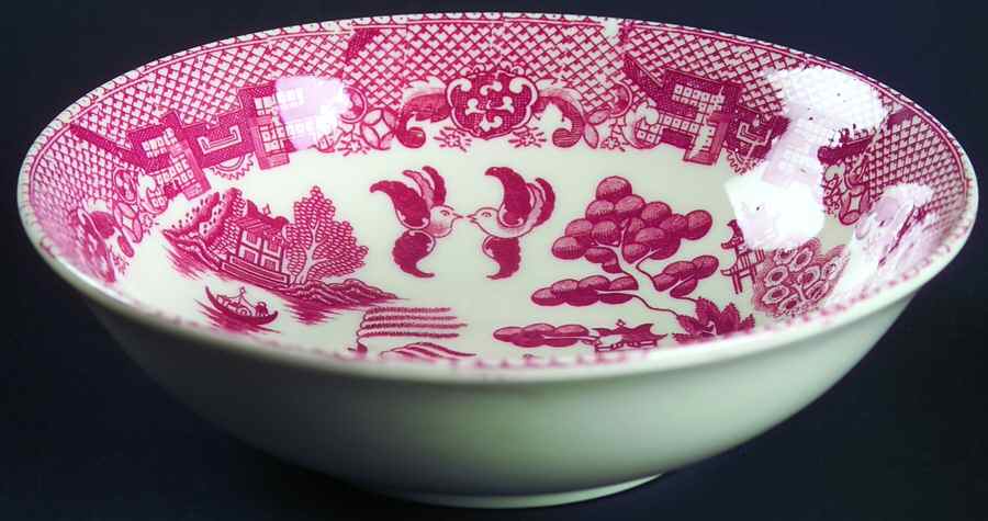 Pink Willow (Fine Quality) Coupe Cereal Bowl by Japan-1