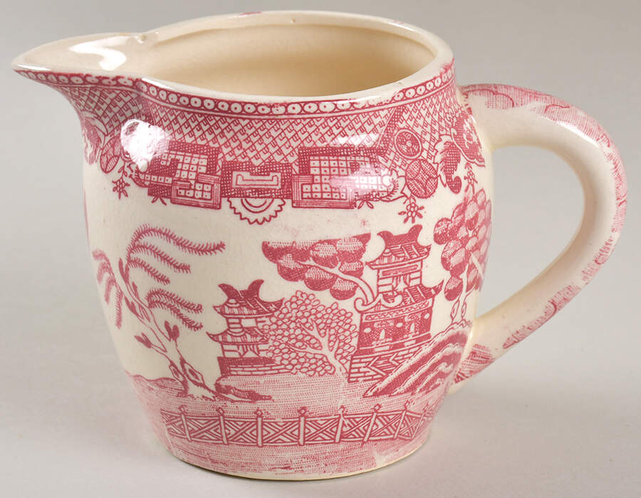 Pink Willow (Earthenware) Creamer by Japan-1