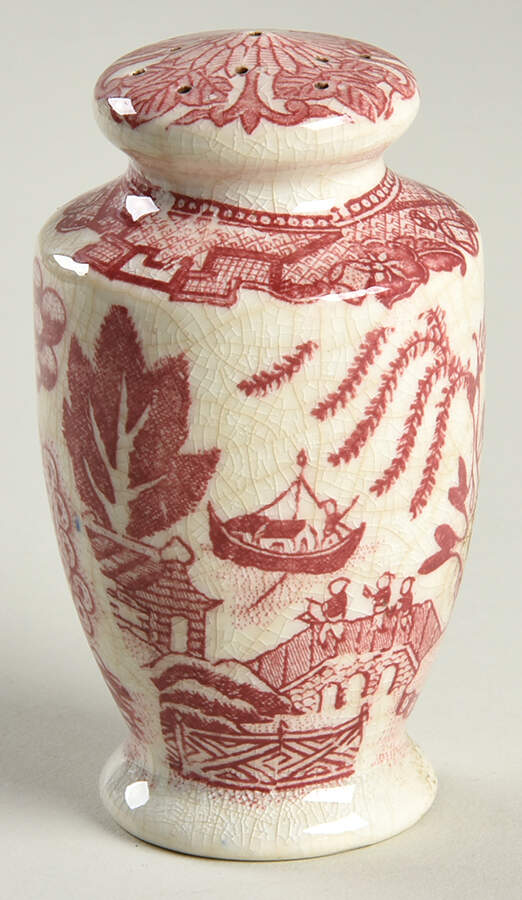 Pink Willow (Earthenware) Pepper Shaker by Japan-1