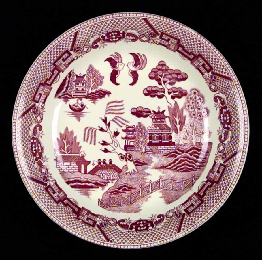 Pink Willow (Earthenware) Coupe Soup Bowl by Japan-1