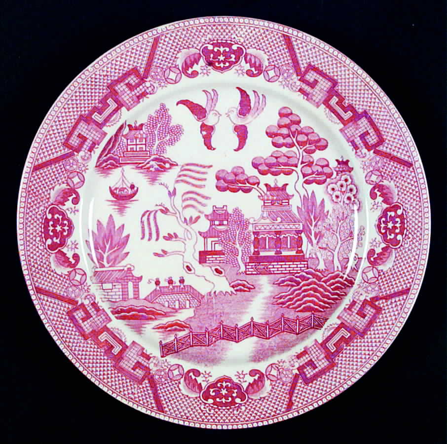 Pink Willow (Earthenware) Dinner Plate by Japan-1