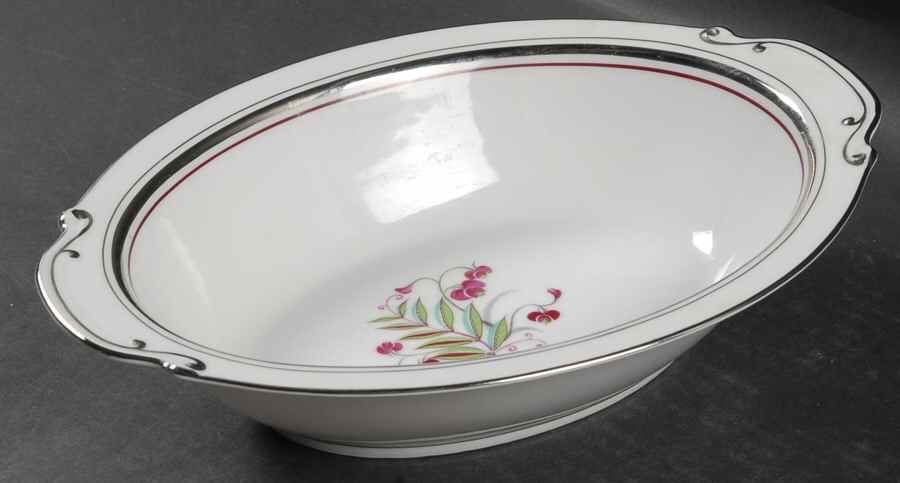 Platinum Beauty 11" Oval Vegetable Bowl by Japan-1