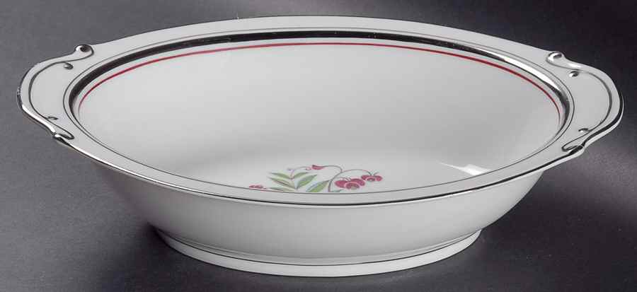 Platinum Beauty 10" Oval Vegetable Bowl by Japan-1