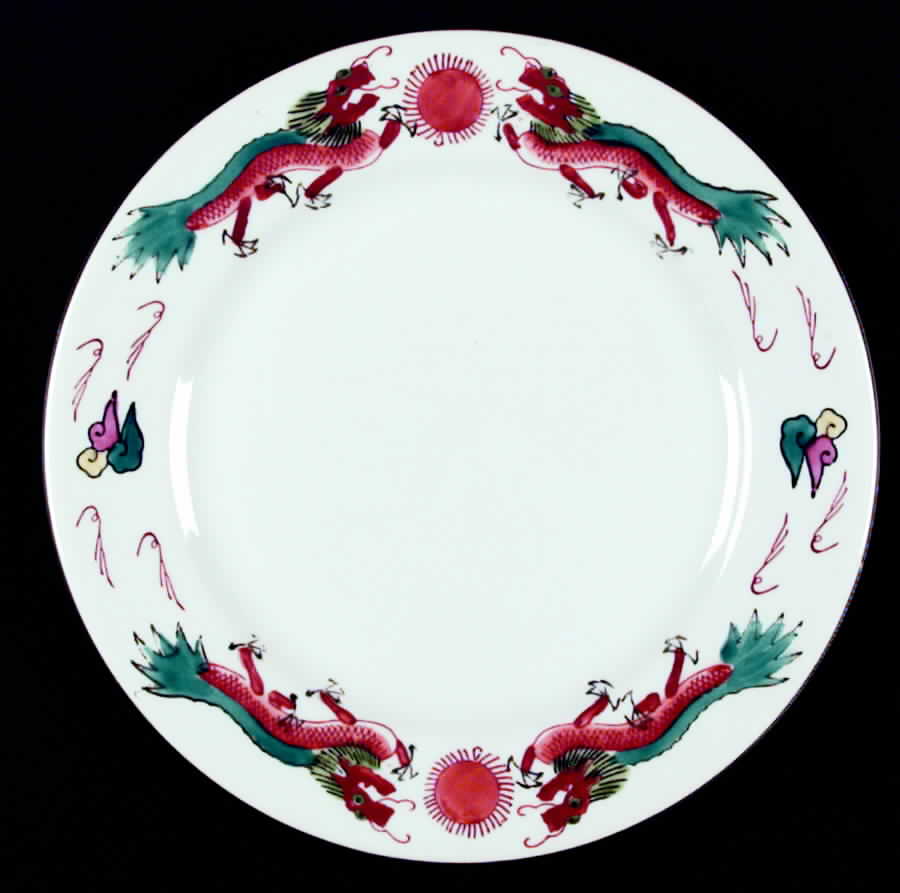 Red Dragon Dinner Plate by Japan-1