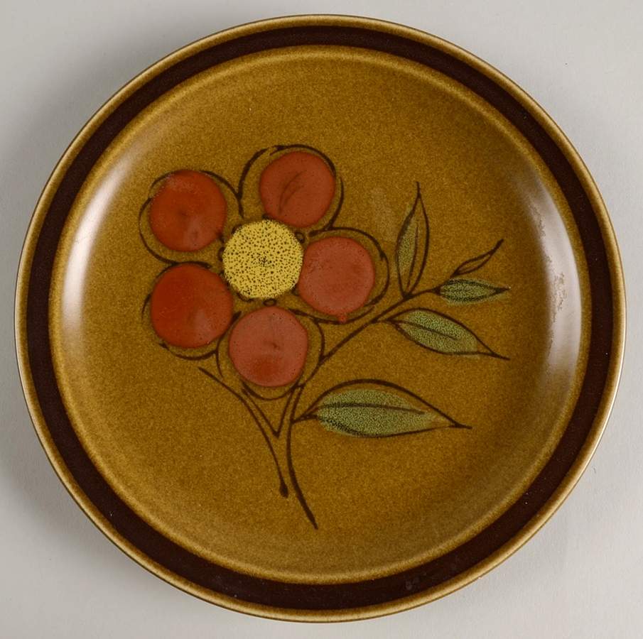 Red Poppy Salad Plate by Japan-1
