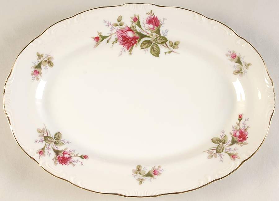 Rose 12" Oval Serving Platter by Japan-1