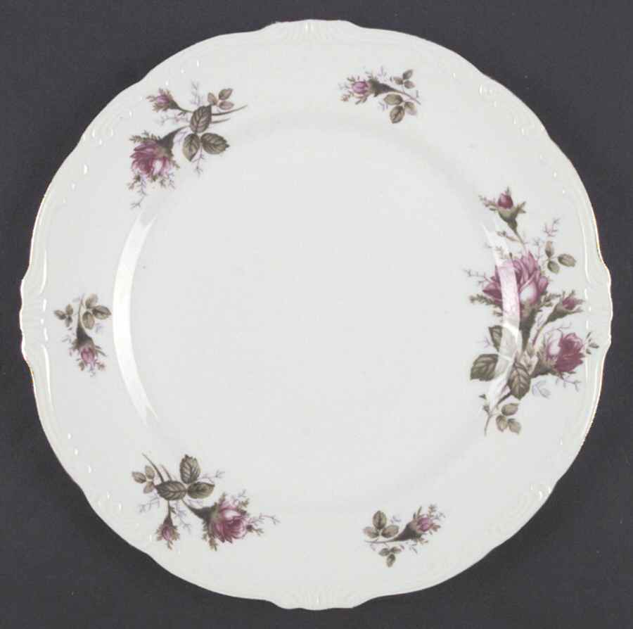Rosemarie (Scalloped, Pink Flowers) Dinner Plate by Japan-1