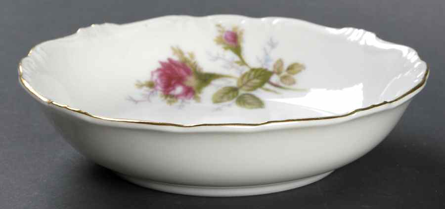 Rosemarie (Scalloped, Pink Flowers) Fruit/Dessert (Sauce) Bowl by Japan-1