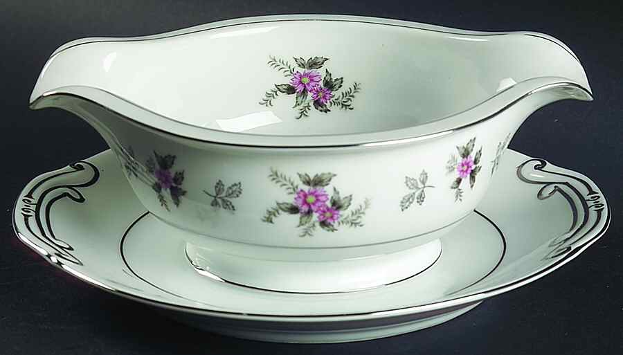 Rosemere Gravy Boat with Attached Underplate by Japan-1