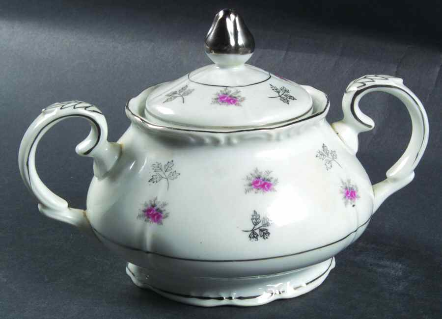 Rosette Sugar Bowl & Lid by Japan-1