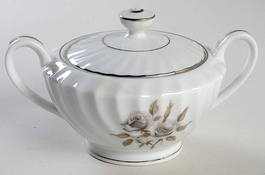 Shadow Rose Sugar Bowl & Lid by Japan-1