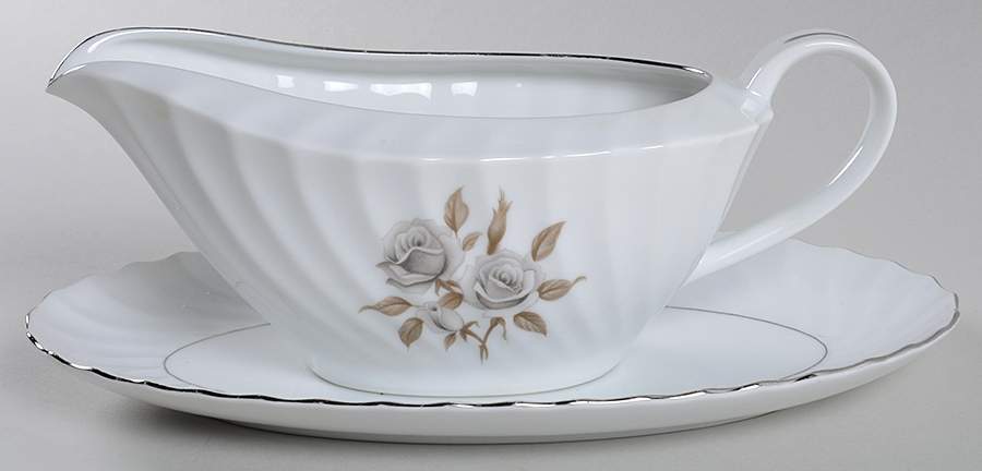 Shadow Rose Gravy Boat & Underplate by Japan-1