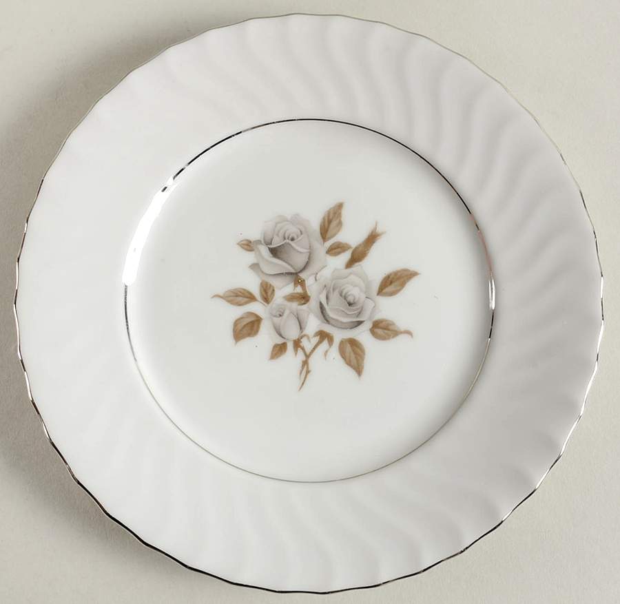 Shadow Rose Salad Plate by Japan-1