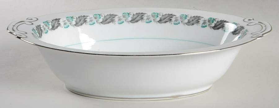 Silver Wreath 10" Oval Vegetable Bowl by Japan-1