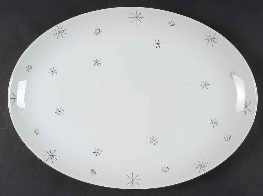 Snowflake 14" Oval Serving Platter by Japan-1