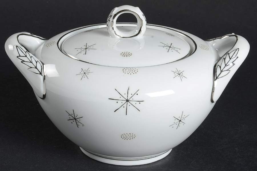 Snowflake Sugar Bowl & Lid by Japan-1