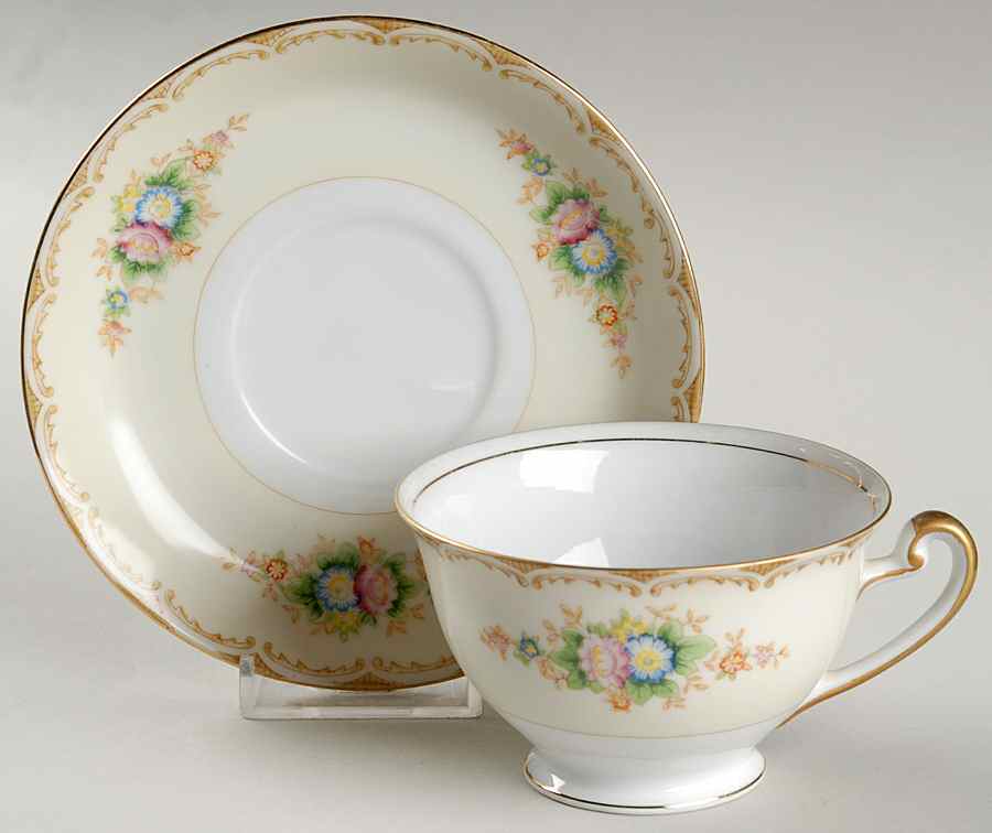 Spencer Footed Cup & Saucer Set by Japan-1