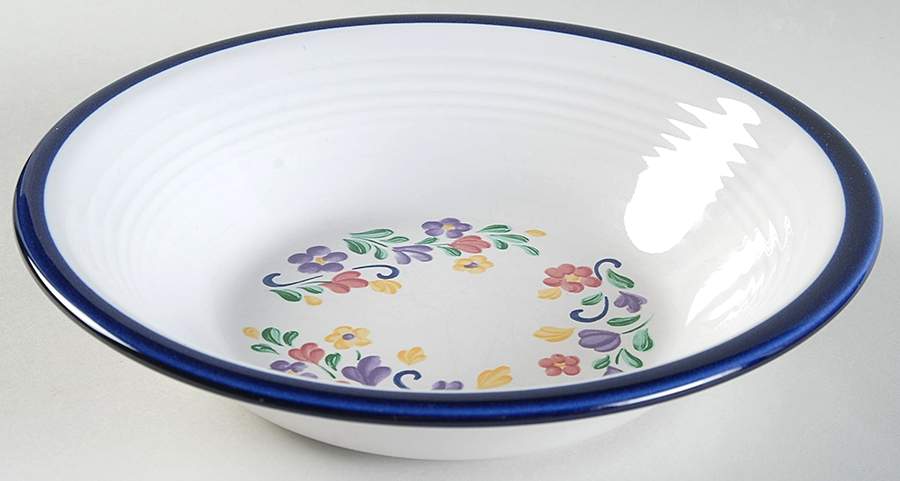 Spectrum Floral Rim Soup Bowl by Japan-1