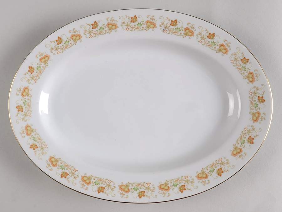 Spring Garden 12" Oval Serving Platter by Japan-1
