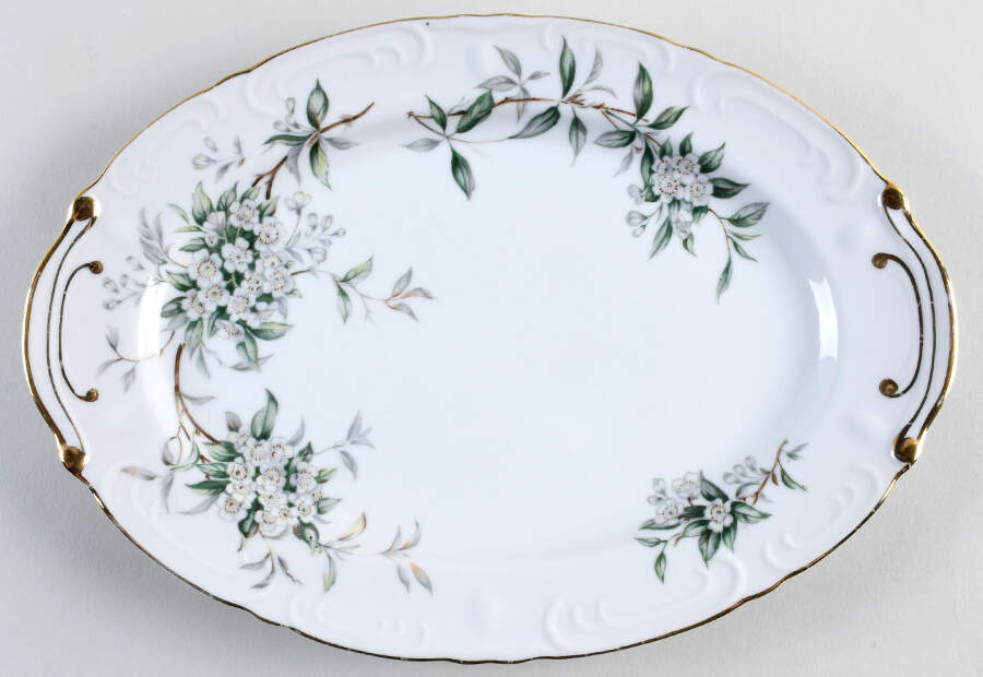 Springtime 12" Oval Serving Platter by Japan-1
