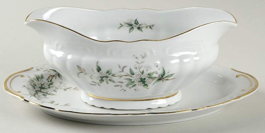 Springtime Gravy Boat & Underplate/Relish by Japan-1