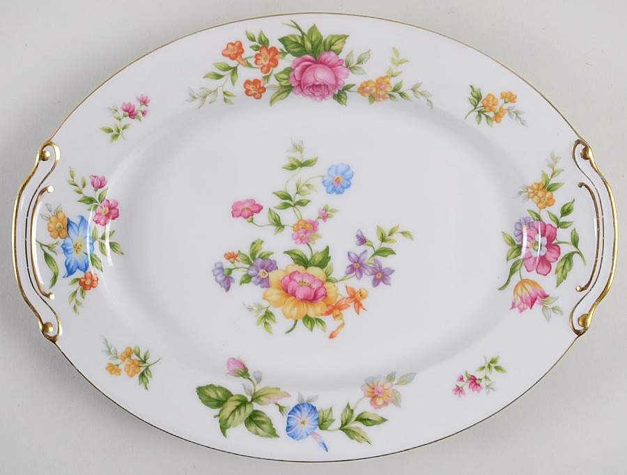 Springtime 12" Oval Serving Platter by Japan-1