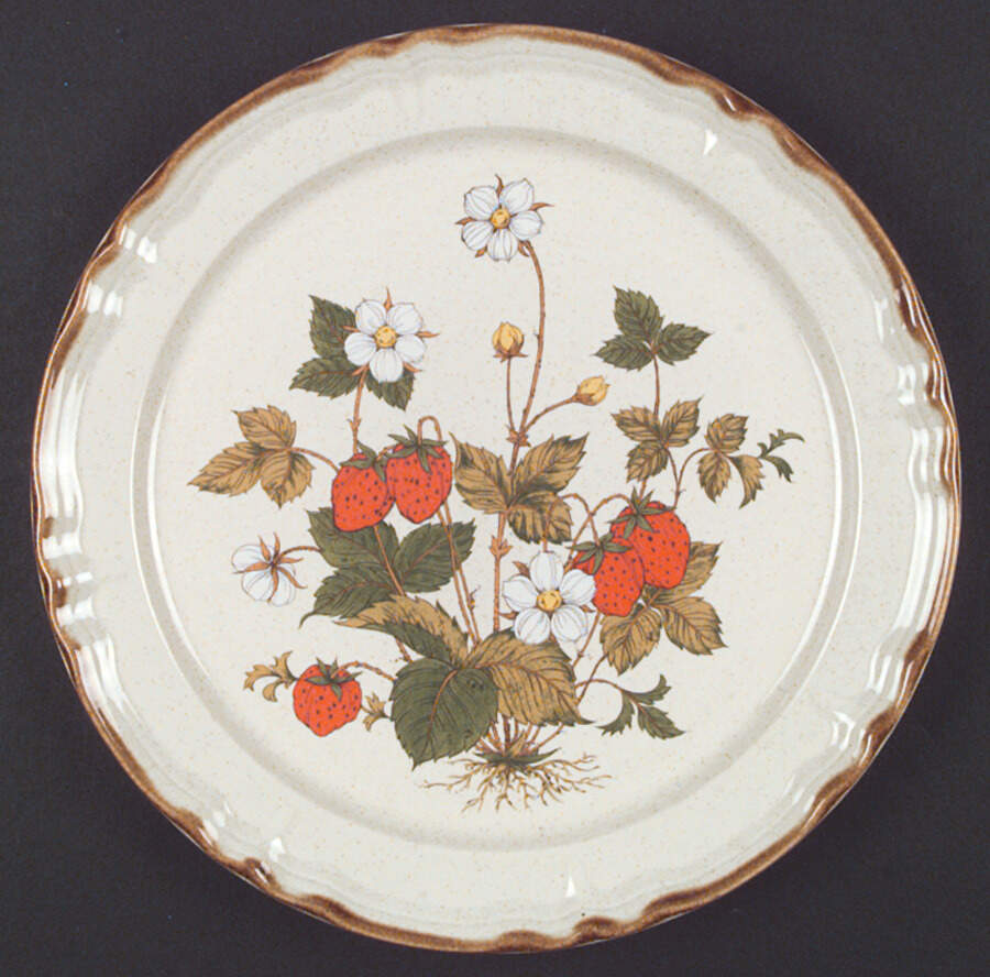 Strawberry Patch Dinner Plate by Japan-1