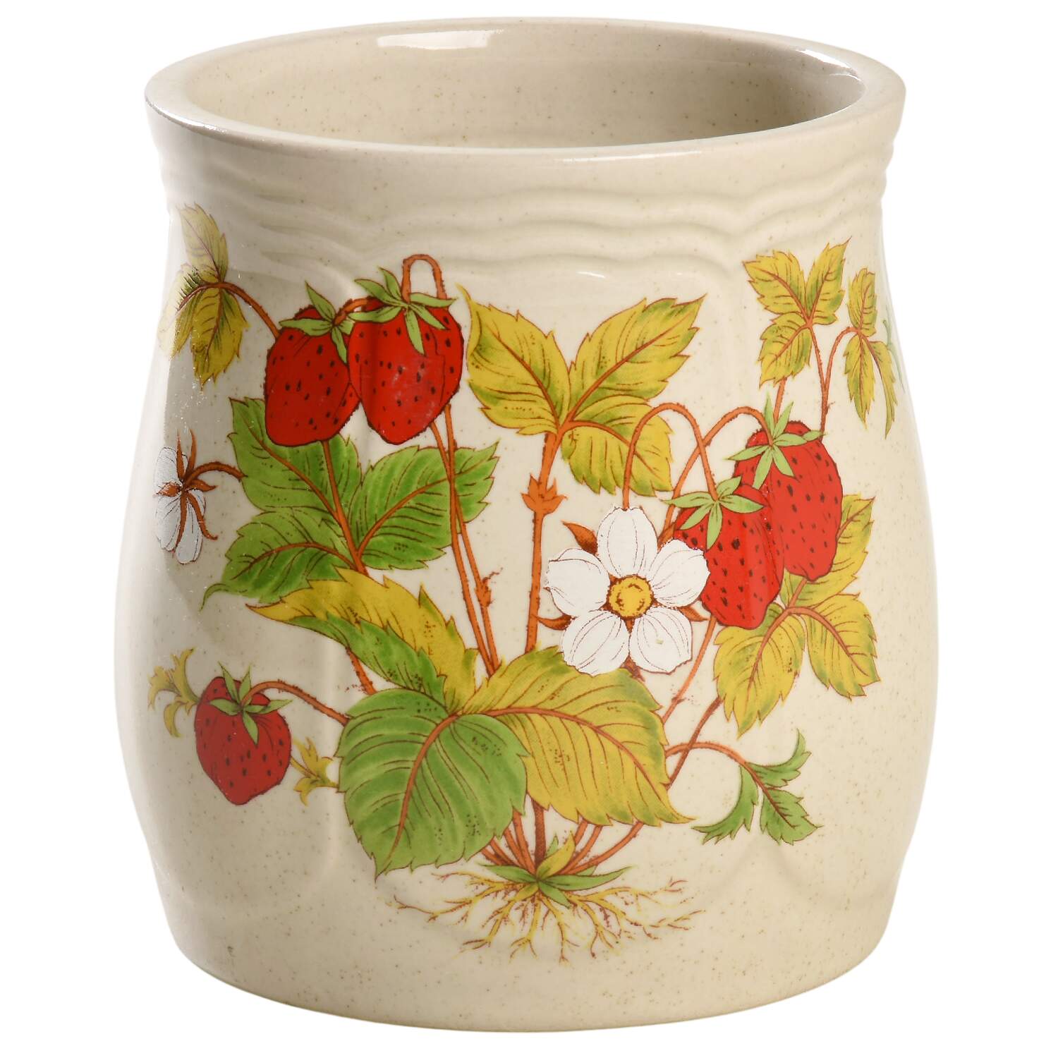 Strawberry Patch Tea Canister No Lid by Japan-1