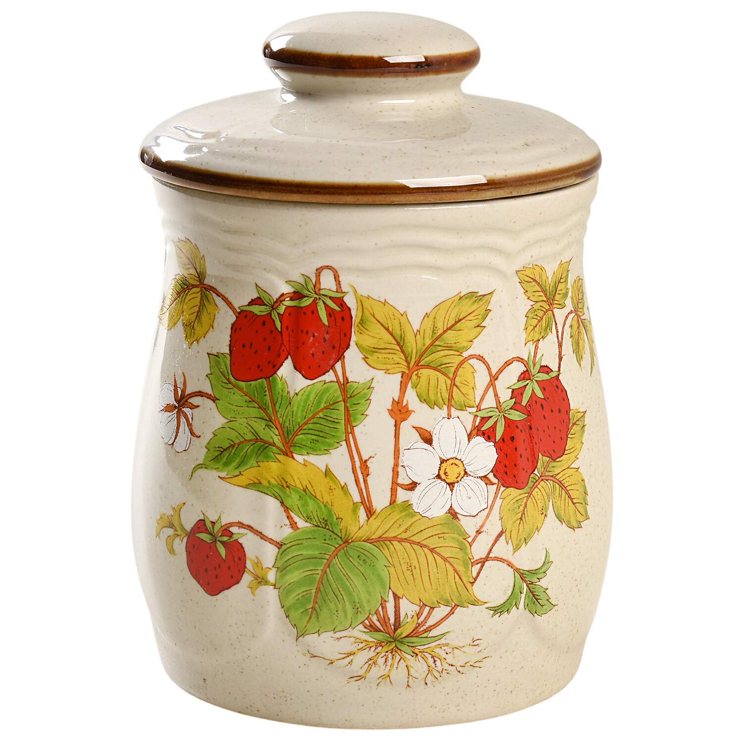 Strawberry Patch Tea Canister & Lid by Japan-1