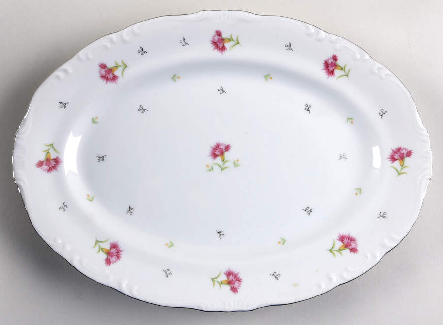 Summer Song 12" Oval Serving Platter by Japan-1