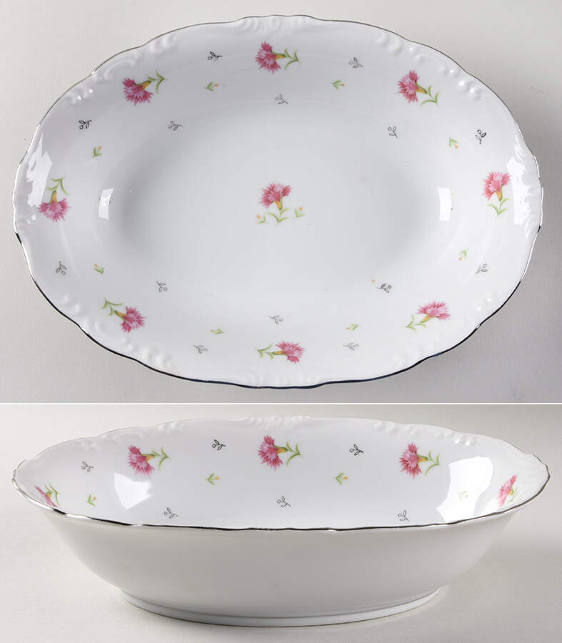 Summer Song 10" Oval Vegetable Bowl by Japan-1