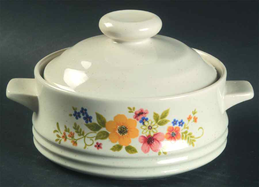 Sweet Flowers Individual Casserole & Lid by Japan-1