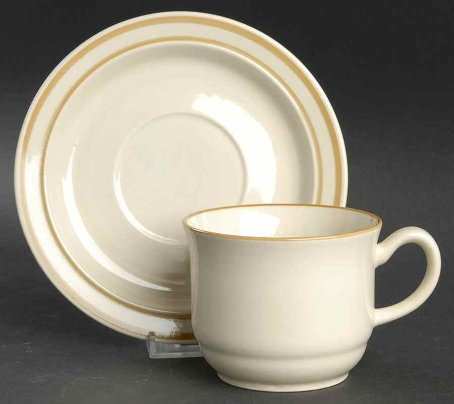 Simplicity Flat Cup & Saucer Set by Japan-1