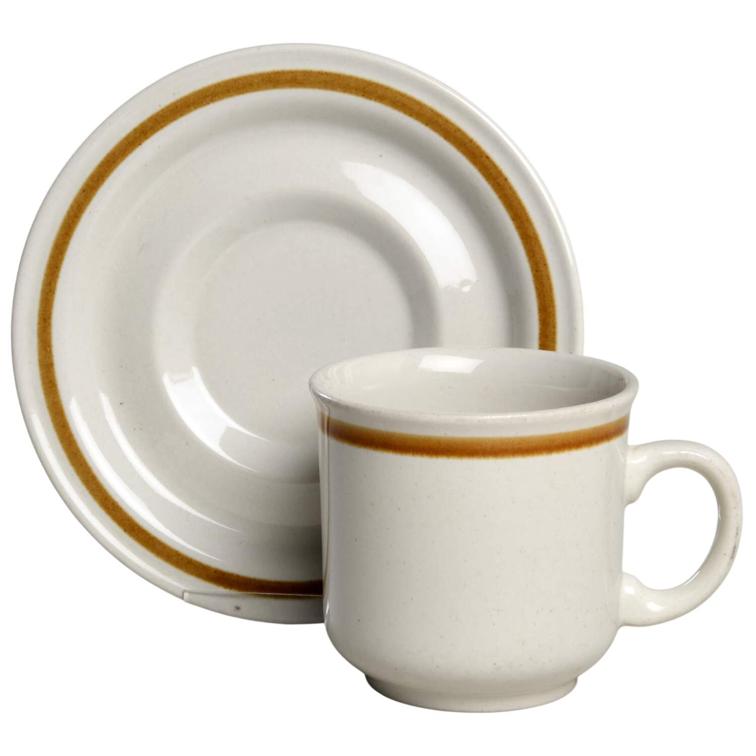 Vanilla Spice Flat Cup & Saucer Set by Japan-1