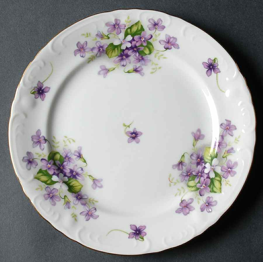 Violets Salad Plate by Japan-1